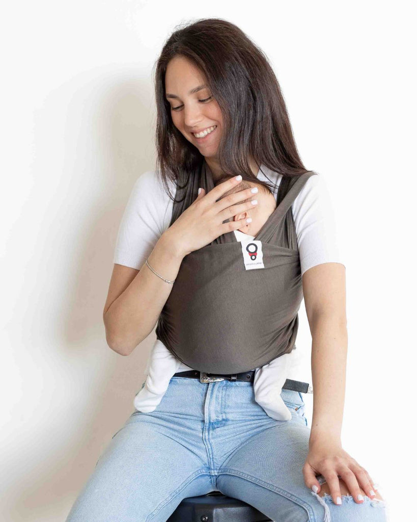 מנשא בד אפור לתינוק אורבן בייבי urban baby wrap